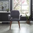 thumbnail image 2 of Chaise moderne en velours/metal, Gris, 2 of 7