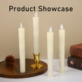 thumbnail image 4 of Hibibud Flameless Candles,Flameless LED Taper Candles with Remote, Realistic Dripping Effect, Battery Operated,10-Inch,6-Pack,Beige, 4 of 4
