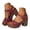 Hot Pink, variant on Modisza Women Chunky Platform Block Heel Sandal with Buckles Ankle Strap Cork Wedge Open Toe Slides Lady Summer Dressy Shoes Beige 6