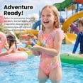 thumbnail image 3 of Girls One Piece Mermaid Scale Print Swimwear Bikini Colorful Bathing Suits Cute Princess Beach Swimsuit for Kids Girls 5T, 3 of 11