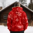 thumbnail image 3 of Men's Christmas Reindeer Graphic Full Zip Hooded Fleece Jacket Casual Cotton Blend Big & Tall Warm Hoodie With Pockets, 3 of 3