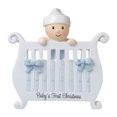 thumbnail image 5 of Personalized Babys First Christmas Ornament 2024 - My First Christmas Ornament - Baby Boy Crib First Christmas Ornament Blue 1st Christmas Baby Ornament - Free Customization, 5 of 10