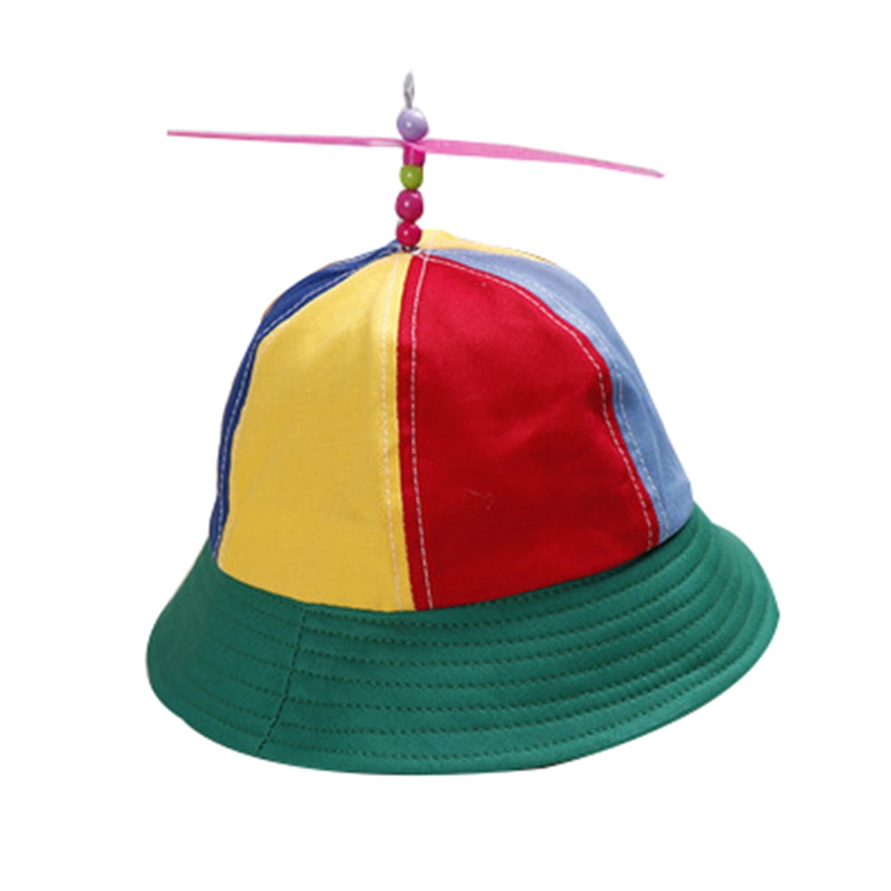 Flmtop Colorful Pinwheel Children Soft Sunshade Bucket Hat