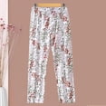 thumbnail image 2 of Yertdoel Pajama Pants Women Elastic Waist Fashion Floral Printed Cotton Lounge Pants Comfy Loose Fit Home Casual Sleep Long Bottoms, 2 of 5