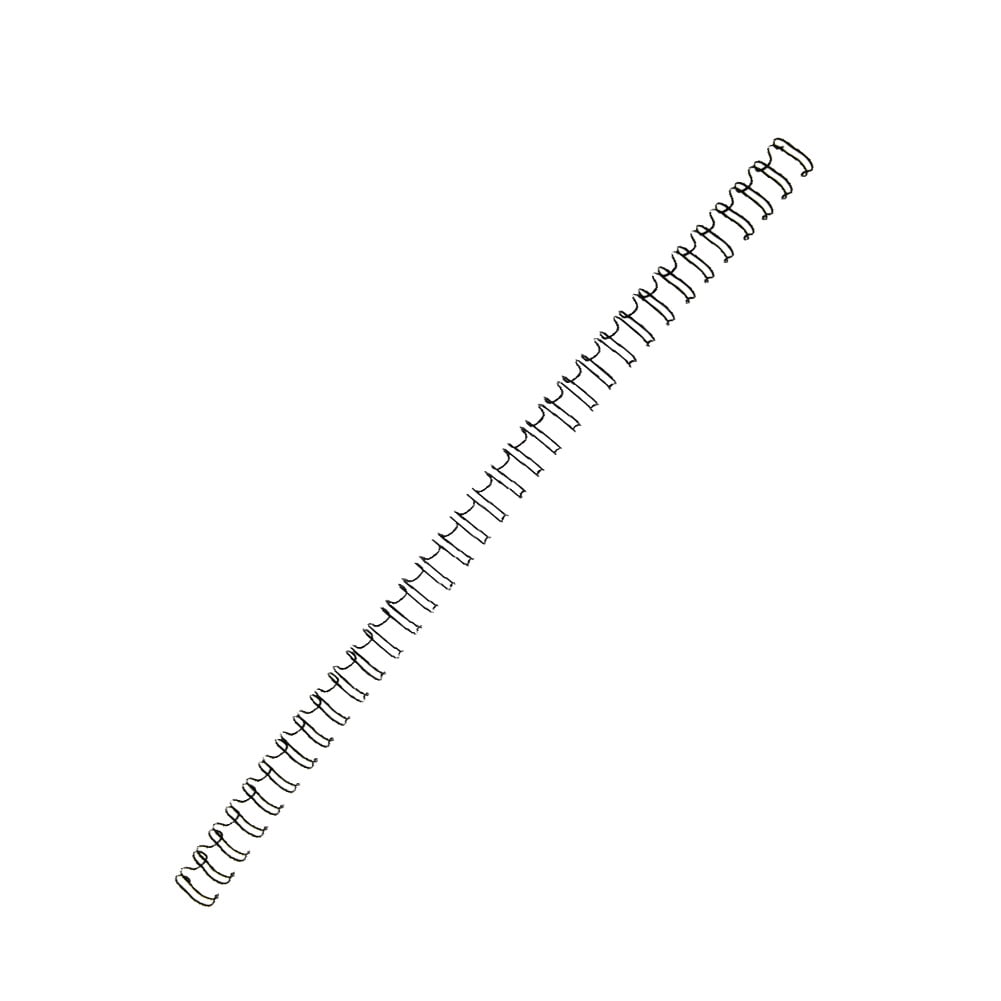 BIMZUC 100PCS 9.5mm / 0.37 inches Black A4 Size 34 Teeth 3:1 Double Loop Wires Binding Wire Calendar Binding Iron Spines