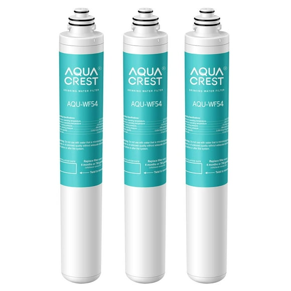AQUACREST 9001 Under Sink Water Filter, Replacement for Moen 9001 PureTouch, AquaSuite Microtech 9000. Pack of 3, Model No.WF54