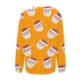 thumbnail image 5 of Sweat à Capuche Manches Longues Col Rond Imprimé Flocon de Neige Mode Automne et Hiver pour Femmes, 5 of 5