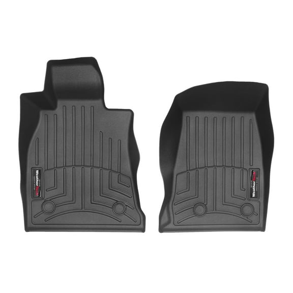 WeatherTech Custom Fit FloorLiners compatible with Cadillac CT4, CT4-V, CT4-V Blackwing - 1st Row (Driver & Passenger), Black