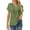 Army Green, variant on Womens Linen T-Shirts Button Lapel Solid Color Basic Short Sleeve Summer Tops Light Weight Breathable Comfy Pullover Tees