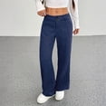 thumbnail image 3 of Women's high-waisted wide-leg casual striped pants, 3 of 9