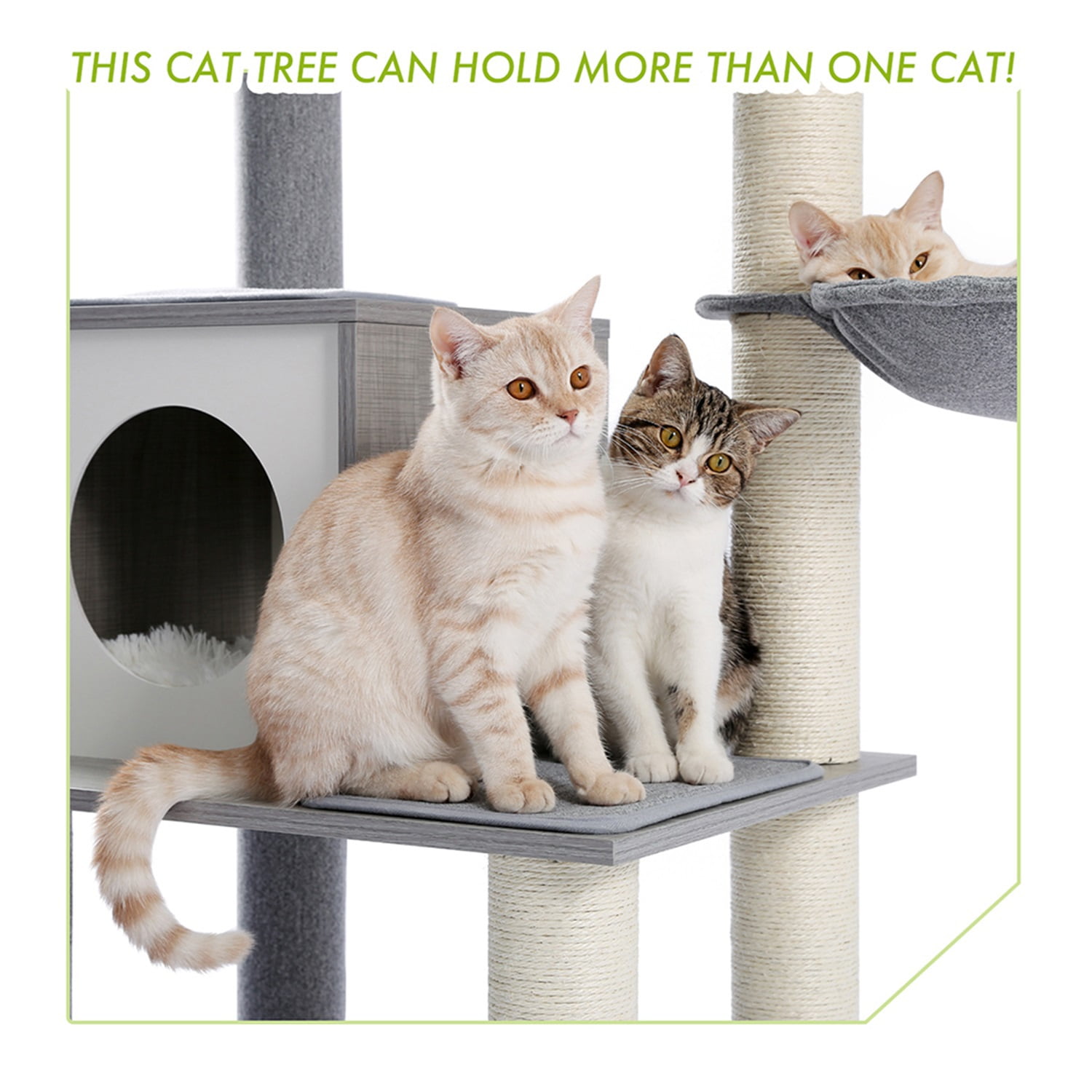 Pefilos Cat Tree Cat Tower for Indoor Cats 61'' Modern Wood Cat Condo for Adult Cats with Scratching Post for Large Cats Climbing, Multi-Level Tall Cat Tower Tree House, Gray Pefilos Cat Tree Cat Tower for Indoor Cats 61'' Modern Wood Cat Condo for Adult Cats with Scratching Post for Large Cats Climbing, Multi-Level Tall Cat Tower Tree House, Gray