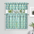 thumbnail image 1 of Boho Country Curtains 36 Inch - 3 Panel Rustic Farmhouse Set with Vintage Blooming Botanicals, Rod Pocket Kitchen Window Drapes for Cottage Decor, 1 of 3