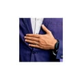 thumbnail image 3 of Gem & Harmony Mens Titanium Grooved Band Ring with Cubic Zirconia (CZ)s (4.00mm) for Men, 3 of 6
