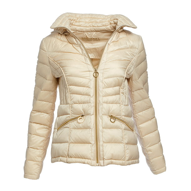 MICHAEL Michael Kors CHEVRON QUILTED PACKABLE Light Jacket Taupe |  