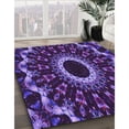 thumbnail image 2 of Ahgly Company Indoor Rectangle Patterned Purple Plum Purple Area Rugs, 8' x 12', 2 of 6