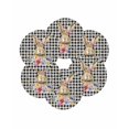 thumbnail image 7 of 13 Inch Round Placemats Set of 6, Bunny Easter Non Slip Heat Insulation PP Table Mats, Black Plaid Spring Floral Pastoral Retro Art Washable Place Mats for Kitchen Dining Party Table Decor, 7 of 7