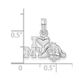 thumbnail image 2 of FJC Finejewelers 925 Sterling Silver Rhodium Plated Polished I Heart My Dog Charm 15 mm, 2 of 6