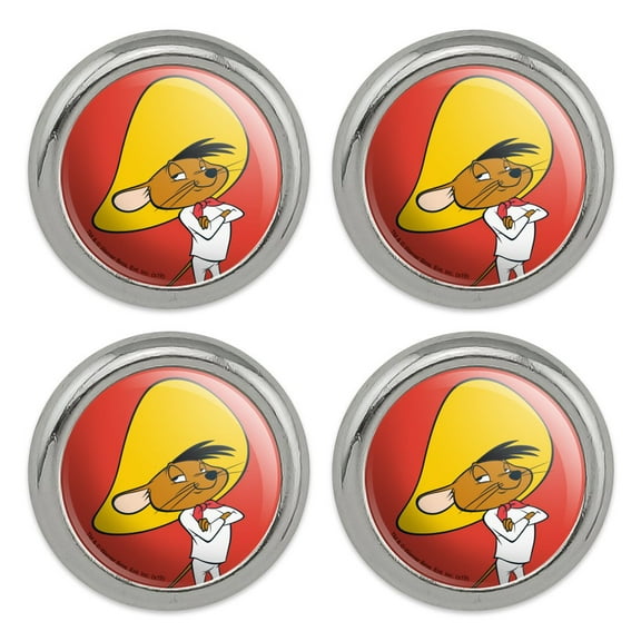 Looney Tunes Speedy Gonzales Metal Craft Sewing Novelty Buttons - Set of 4