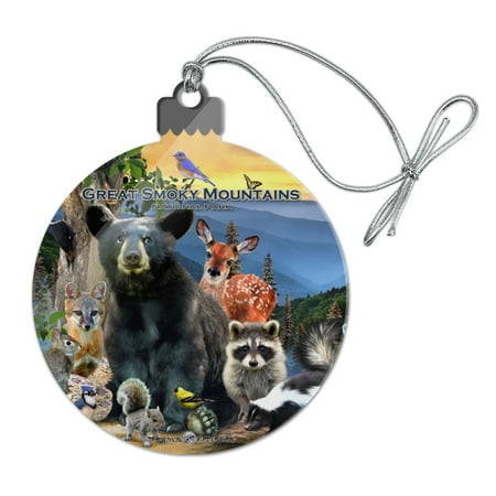 Carolina Acrylic - Great Smoky Mountains National Park Animals North Carolina Tennessee Acrylic Christmas Tree Holiday Ornament