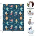 thumbnail image 4 of Dark Blue Mermaid Pattern Blanket,Comfortable Soft Flannel Throw Blanket,All Season,Warm Lightweight Blankets for Sofa Bed Couch Living Room Chair,30"x40", 4 of 4