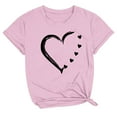 thumbnail image 2 of Kayannuo Short Sleeve Womens Tops Graphic Tees Women Valentine's Day Women's Casual Round Neck Short-sleeved Printed T-shirt Top, 2 of 3