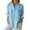 Light Blue, variant on 3/4 Length Sleeve Womens Tops, Cotton Dressy Casual Blouses for Women, Women's Cotton And Linen Button Pocket Shirt Jacket T-shirt Home Casual T-shirt XL