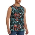 thumbnail image 2 of Haiem Men's Squirrel Owl Autumn Maple Leaves Print Tank Tops Summer Sleeveless Cut Off Workout T-Shirts Fitness Vest Athletic Undershirts-Large, 2 of 8