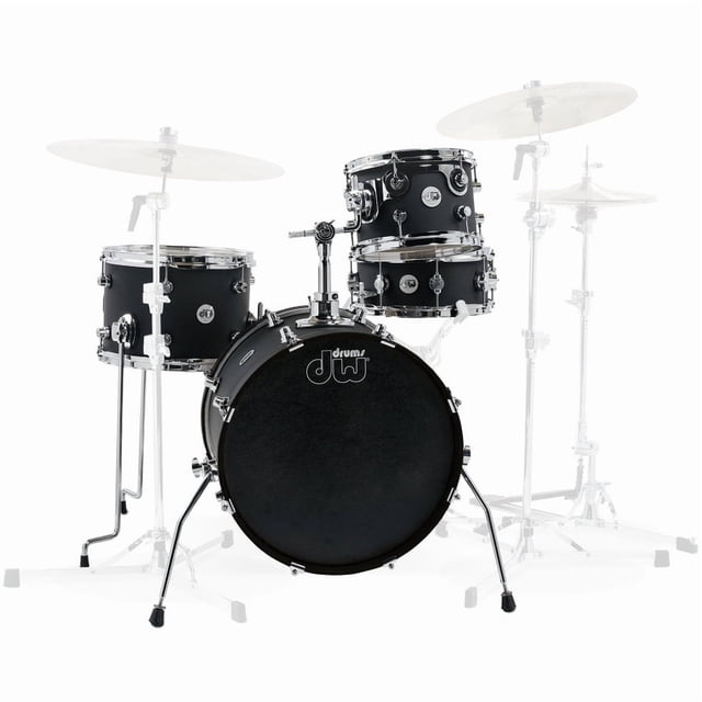 DW Design Series Mini-Pro Pack Coque 4 Pcs - 18/13sd/13 Pieds/10, Satin Noir