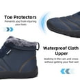 thumbnail image 3 of Mens Snow Boots Fashion Waterproof Winter Fur Lined Warm Boots Slip On Anti-Slip Outdoor Comfortable Lightweight Boot Blue 11 US, 3 of 7