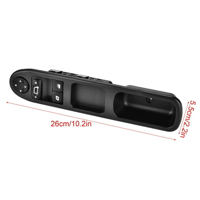 Interruptor de Ventana Eléctrica, Botón de Interruptor de Ventana del Mercado de Accesorios 100% Nuevo, Reemplazo Direto 6554.Qc para, Con Superior, Apto para