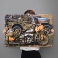thumbnail image 3 of Placa Metal Vintage Moto Pintura Hierro Rectangular Arte Pared Del 40x30cm, 3 of 9
