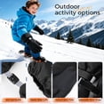 thumbnail image 4 of ThxToms Kids Winter Gloves Waterproof Ski Snowboard Gloves for Ourdoor Sports, Boys and Girls Cold Weather Bike Gloves,Black,M, 4 of 8