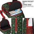 thumbnail image 4 of Sling Backpack,Dark Green Christmas Tree and Star Pattern Crossbody Bag with Water Bottle Holder,Waterproof Sling Bag for Men/Women with Chest Phone Holder for Hiking,Travel, 4 of 6