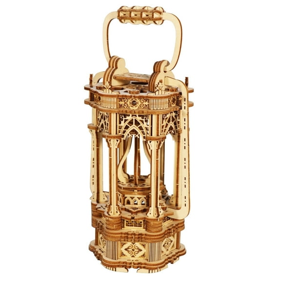 Music Park Vintage Lantern 3D Wooden Puzzle Kit - Laser-Cut Craft Desk Decor & Christmas Gift