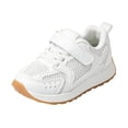 thumbnail image 2 of pwidon Toddler Velcro Sneakers Breathable Non Slip Gum Sole Casual Walking School Shoes for Boys Girls White 26, 2 of 7