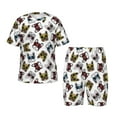 thumbnail image 1 of Fotbe Bulldog Sunglasses Face Pijama Estampada de 2 Piezas para Niños – Ropa de Dormir de Manga Corta Cómoda para Niños y Niñas, Camiseta y Shorts de Algodón-Large, 1 of 6