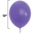 thumbnail image 6 of Prextex 75 Purple Party Balloons 12 Inch Purple Balloons with Matching Color Ribbon for Purple Theme Party Decoration, Weddings, Baby Shower, Birthday Parties Supplies or Arch Décor - Helium Quality, 6 of 6