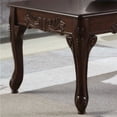 thumbnail image 4 of Roundhill Traditional Ornate Detailing Wood Coffee Table - Brown, 4 of 5