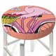 thumbnail image 3 of Disketp Flamingo Riding a Bicycle Funda Redonda para Taburete, Funda de Cojín para Silla de Bar Suave y Elástica-12 inch, 3 of 7