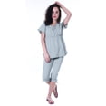 thumbnail image 4 of Moomaya Womens Nightwear Set Capri Cotton Sleepwear 2 Pcs Nightdresses, 4 of 6