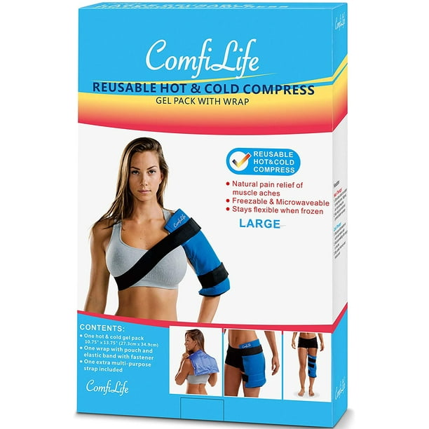 ComfiLife Ice Packs for Injuries Reusable Hot & Cold Packs with Wrap