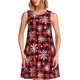 thumbnail image 1 of Easygdp Buffalo Plaid Snowflakes para Vestido Transpirable de Mujer, Vestido Suelto de Manga Corta con Pliegues y Bolsillos para el Verano, 1 of 7