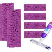 6 Pack Reusable Mop Pads Compatible with Swiffer Powermop, Papclean Power Mop Refills Microfiber Power Mop Mopping Pads for Powermop Multi-Surface & Wood Mop Kit All Types of Floor Cleaning (Purple)…