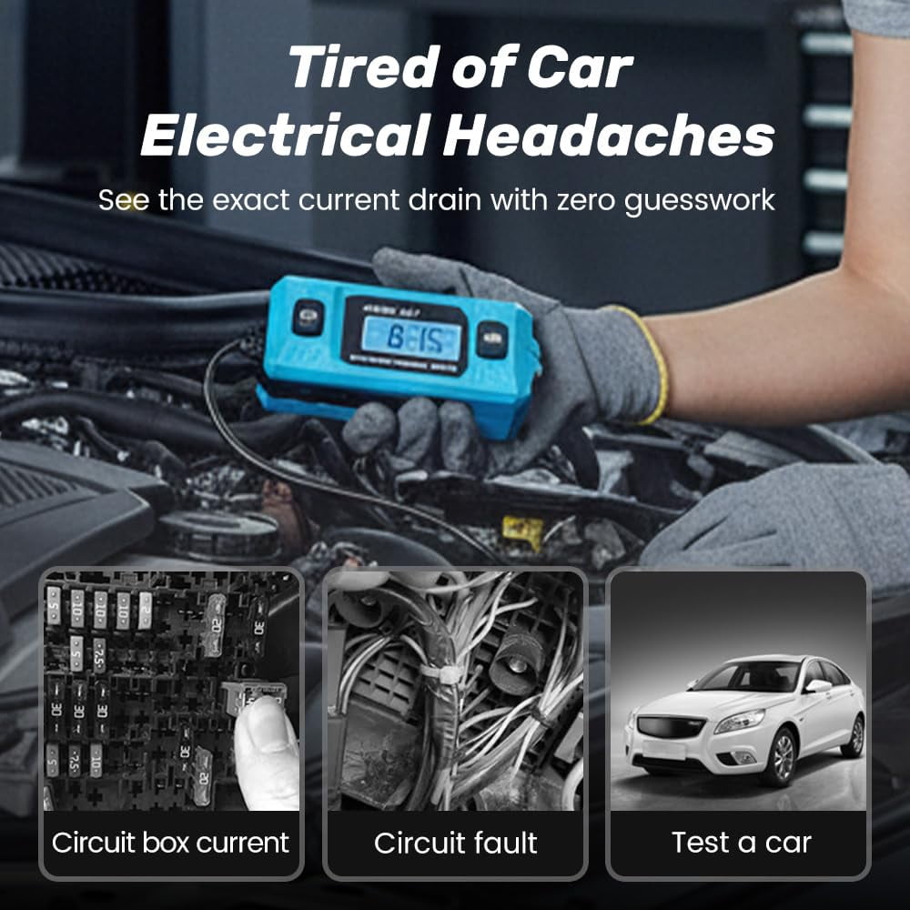 Automotive Circuit Fault Probe Tester, High-Precision 20A 48V Current Tester for Car Relay and Fuse Blade Electrical Circuit Testing