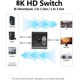 thumbnail image 4 of KSRplayer 8K 60Hz HDMI 2.0 Interruptor y Divisor Bidireccional, 2 en 1 Salida O 1 en 2 Salida, Switcher de Aluminio Ultra HD con HDR10, Conectar y Usar para Monitor Dual, TV, Juegos (Xbox, PS5,, 4 of 12