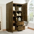 thumbnail image 2 of Naomi Home Rachel Traditional  Kitchen Cabinet-Color:Rustic Brown, 2 of 15