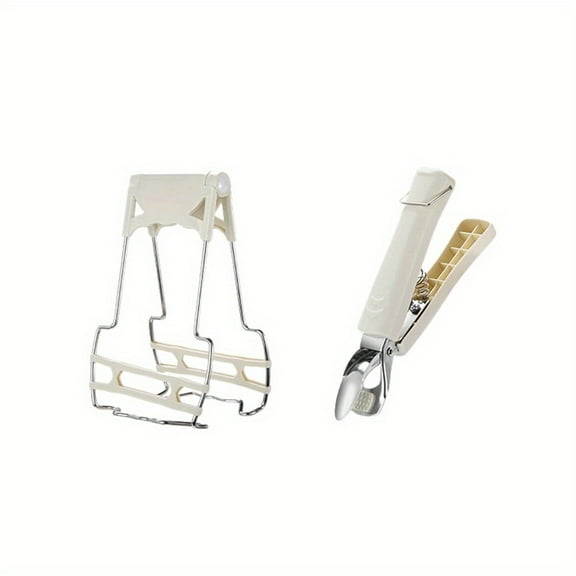 2PCS Kitchen Heat-Resistant Tongs, Silicone Non-Slip Bowl Lifter, Microwave Steam Rack Bowl Picker, Dish Lifter, Great Gift for Father's Day