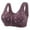 Purple, variant on Women’s Soft Cotton Front Closure Bra Wirefree Lightweight Bra with Back Smoothing, Seamless Everyday Bralette Purple 46