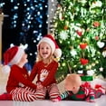 thumbnail image 5 of SkiBeaut Christmas Pajamas for Kids Girls Holiday Long Sleeve Sleepwear Santa Cotton Pajamas Sets for 2-12T, 5 of 7