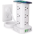 thumbnail image 1 of Power Strip Tower UWIWUTEI 17 en 1 con cargador inalámbrico blanco, 1 of 8